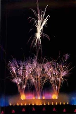 Postcard Delaware Continental Longwood Gardens Fireworks Fountain Festival