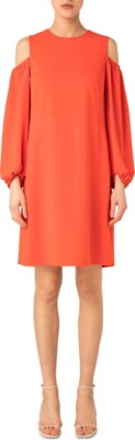Akris Punto Size 10 Long Sleeve Cold Shoulder Dress $1,290