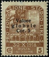 Italy 1920 stamps Fiume MH Sas 110 CV $44.00 181110121