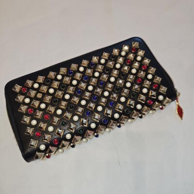 Christian Louboutin Panettone Wallet Leather Loubinthesky Spikes