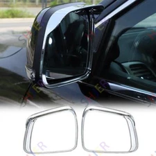 For Jeep Grand Cherokee Chrome Rearview Mirror Rain Eyebrow Shield Frame Trim 2X