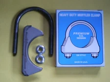 2 1/4" Heavy Duty Muffler Clamps  Nickson #86 3/8 U BOLT  MADE IN USA  QTY OF 2