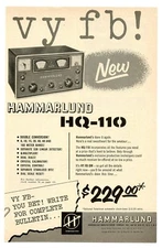CQ Ham Radio Mag. Ad HAMMARLUND HQ-110 Receiver (5/57)