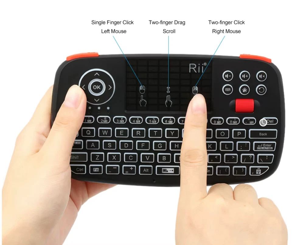 Rii I4 Bluetooth Dual connection Mode Wireless Mini Media Keyboard Touchpad BNIB - Image 4 of 4