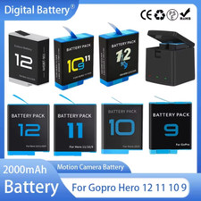 Batteria per Gopro Hero 12 11 10 9 Batterie go pro 9 10 11 12 2000mah 