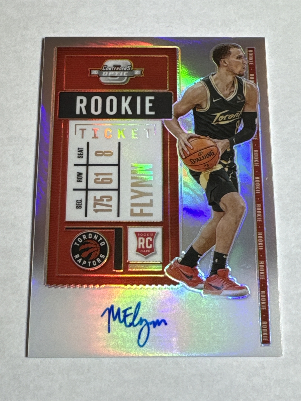Malachi Flynn 2020-21 Panini Contenders Optic Rookie Ticket Var Auto RC 50 Pts!