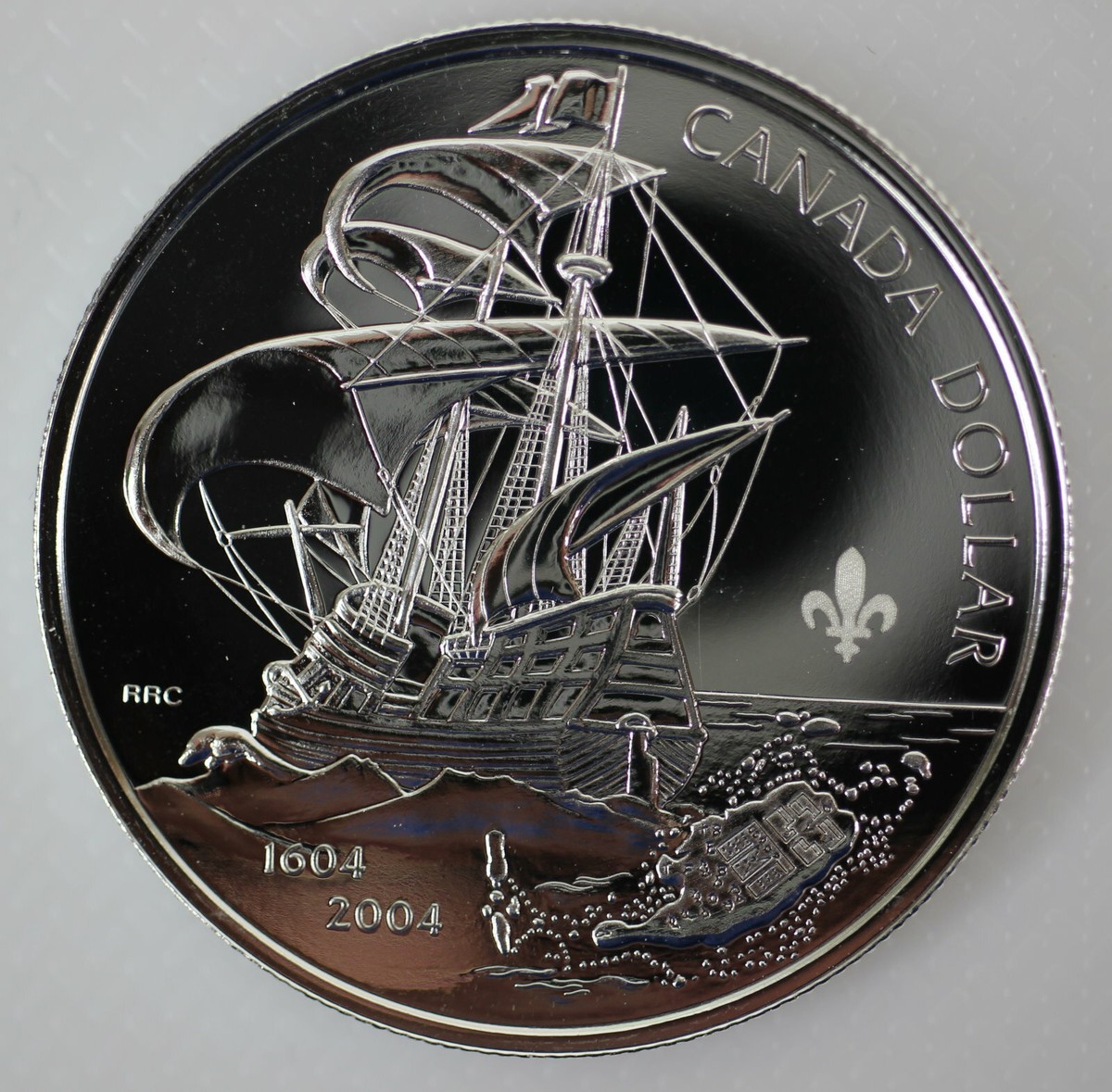 2004 CANADA Ile Sainte-Croix Fleur de Lys Privy Mark BU 99.99