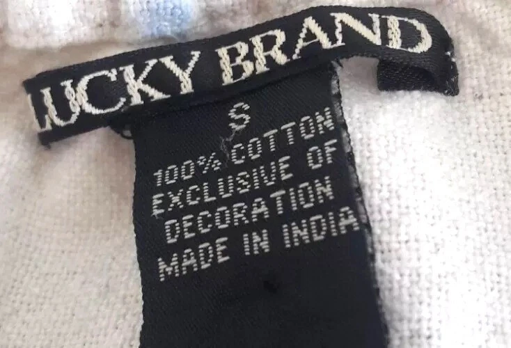 Юбка Lucky Brand размер S этническая вышитая крестьянская эластичная на талии без застежек хлопок - Изображение 3 из 3