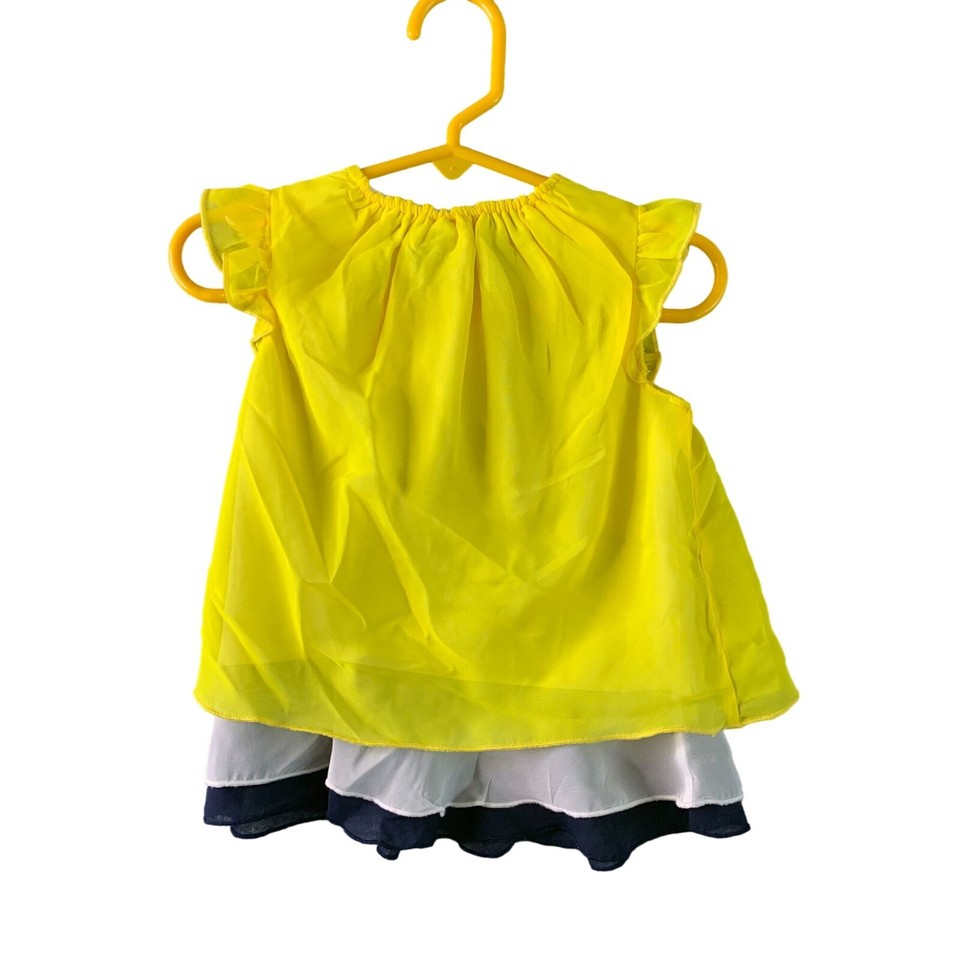 Healthtex Girls Infant Baby Size 18 months Yellow Summer Dress white