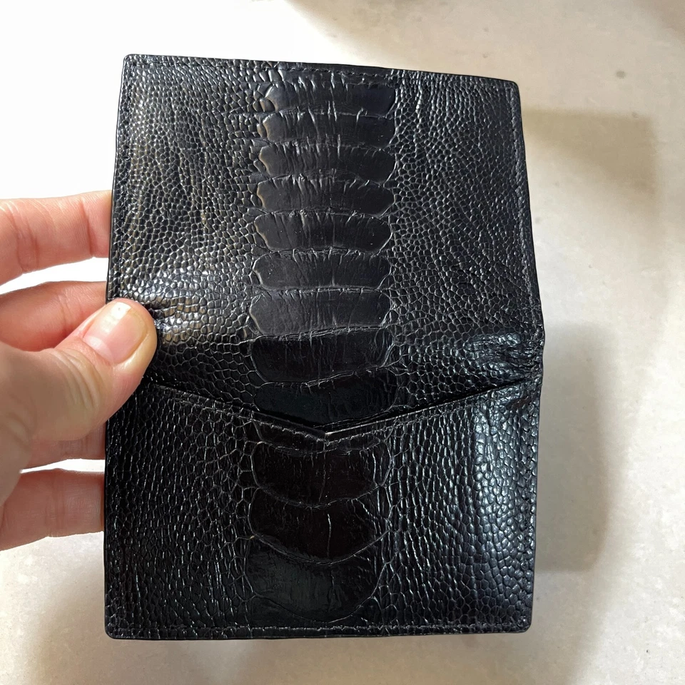 DOUBLE SIDE Genuine Ostrich Leg Leather Skin Credit Card Holder - Image 4 of 4