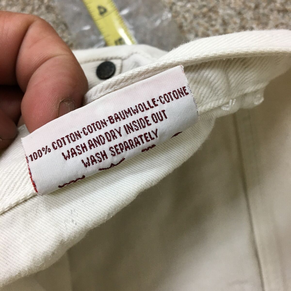 Lee Cooper Jeans 31x31 Mens White Denim Straight Leg Pockets Lee Cooper Jeans 31x31 Mens White Denim Straight Leg Pockets