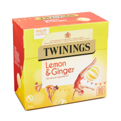 Twinings Lemon & Ginger Zitrone & Ingwer Tee 80 Beutel