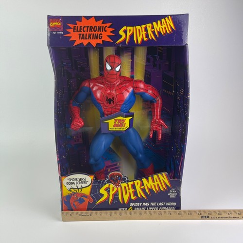 Toy Biz 1994 Marvel Comics Electronic Talking Spider Man Action Figure 15” - Picture 6 of 7
