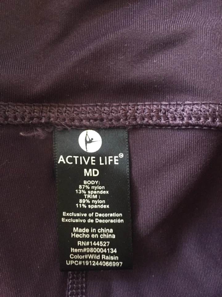 Женские леггинсы Active Life для йоги капри размер средний темно-фиолетовая сетка - Изображение 3 из 4