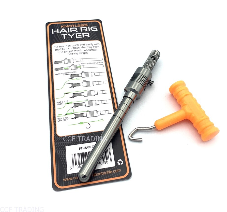 Carp Fishing Rig Knotless Hair Rig NGT HAIR RIG TYING TOOL HOOK