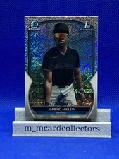 2023 Bowman Chrome BCP-164 Janero Miller 1st Bowman Mojo Refractor Miami Marlins