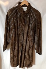 Vintage 80’s Short Cut Mink & Leather Sz 12