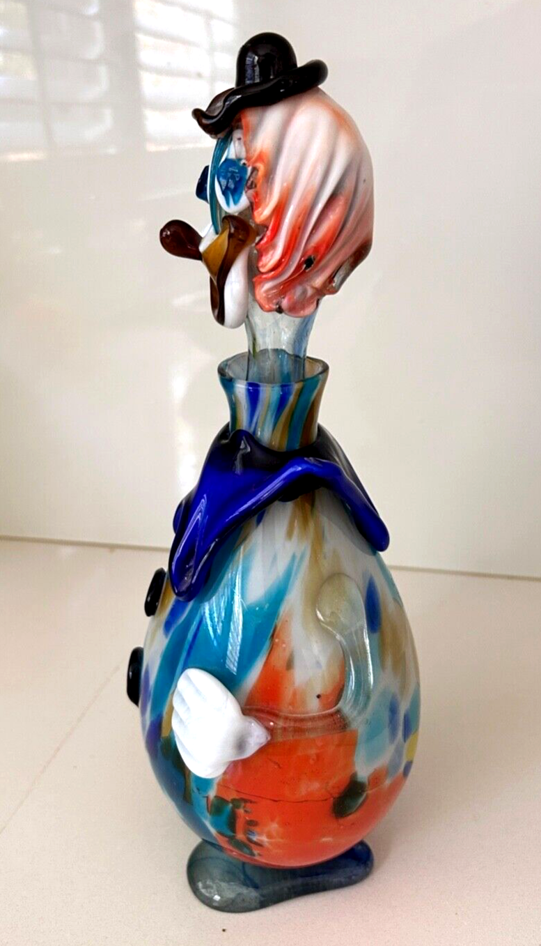 Murano Hand Blown Glass Clown Decanter Vintage eBay
