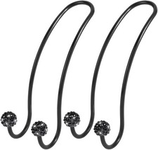 SAVORI Auto Hooks Bling Car Hangers Organizer Seat Headrest Black A
