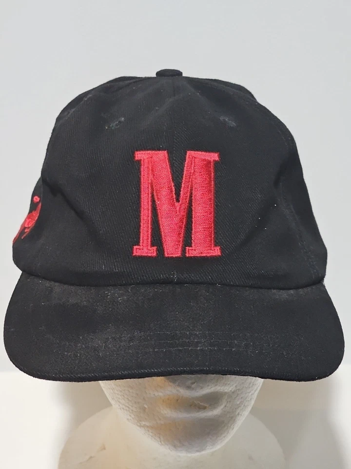 复古 90 年代万宝路 M 标志骑马绑带帽 — 第 2/4 张图片
