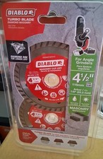 NEW  DIABLO 4-1/2 in. Turbo Rim Masonry Diamond Cut Off Blade Value Pack 2-Pack