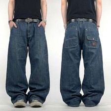 Vintage y2k rare embroidered grunge faded archive baggy wide leg jeans