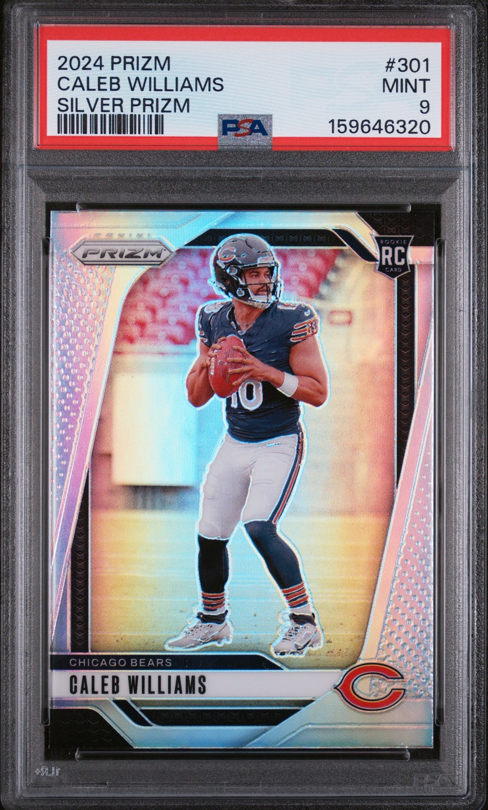 Caleb Williams 2024 Panini Prizm #301 Silver Rookie RC PSA 9