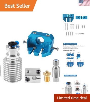 for E3D V6 Hotend Kit, 3D Printer All Metal Mount Fixed Blocks, Remote Short ...