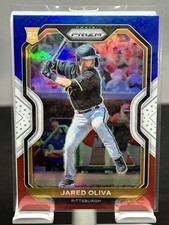 2021 Panini Prizm Red/White/Blue Prizm - #34 - Jared Oliva - Pittsburgh Pirates
