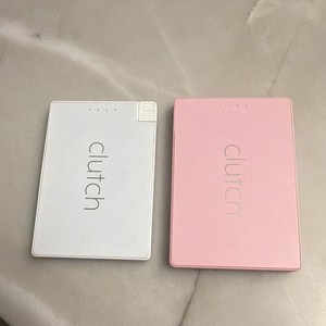 clutch Power Bank Portable Phone Charger External Battery Pack 2-Pack White Pink