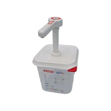 Araven Sauce Dispenser with Pump GN 1/6 Transparent 2.6Ltr - CR820