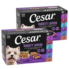 Cesar Home Delights Classic Loaf in Sauce Wet Dog Food Variety Pack, 3.5 oz...
