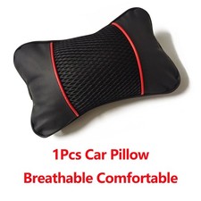 1x Car Seat Head Neck Rest Pu Leather Support Cushion Pad Headrest Pillows Soft