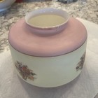 Vintage, Art Deco, frosted glass, painted, Dome shape, lamp/light shade floral — photo 7