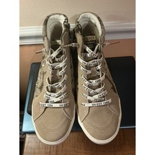 VH EST 1954 High Top Sneakers Camo Star Studded Side Zip Luxury Fashion