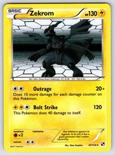 Zekrom 47/114 Rare Holo Black & White Pokemon LP on eBay