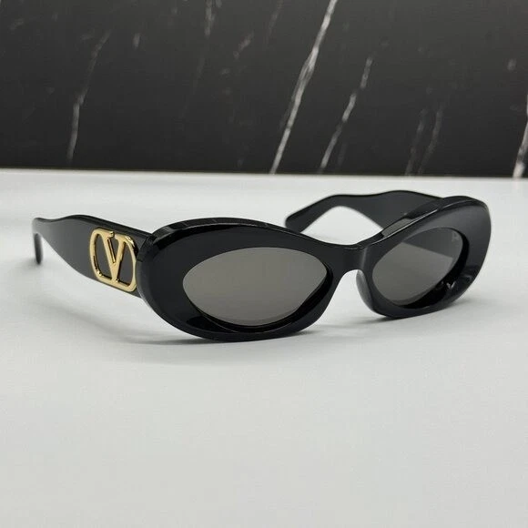 Valentino Black Oval Sunglasses for Women for sale | eBay display picture 3