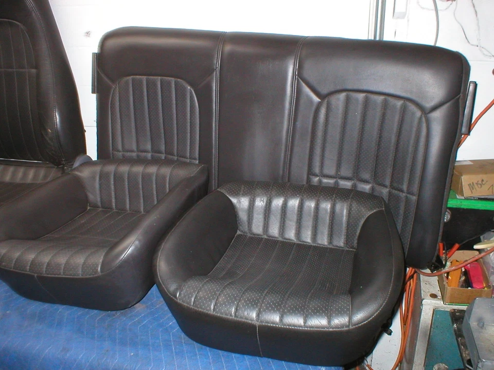 Camaro Firebird 1982-2002 GRIS OSCURO/NEGRO CUERO CONJUNTO ASIENTOS DELANTEROS TRASEROS GM Foto 4 de 4