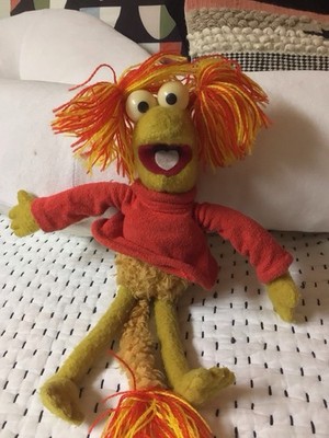Vintage Fraggle Rock Red Plush Doll 1983 Jim Henson Original Tomy Muppets
