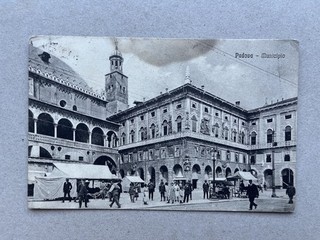 S) Cartolina formato piccolo Padova municipio 1917