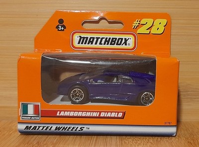 MATCHBOX #28 - 1998 - LAMBORGHINI DIABLO in Purple ! 1:64 MATTEL WHEELS