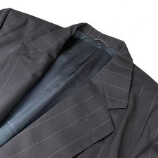 VTG Polo Ralph Lauren Men's 100 Wool 2-Button Blazer Navy Stripe   46R