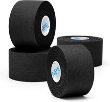 OK TAPE 4 Rolls Black Athletic Tape, Sports Very Strong Black-4