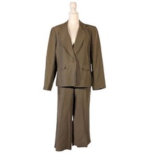 Vintage Talbots Linen Silk Suit Women's 16 Petite Blazer Chic Preppy Timeless
