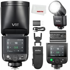 Godox V1 mid F V1midF Flash for Fuji Flash,55Ws TTL Round Head Camera...