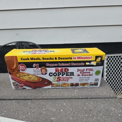 Copper Red 5 Minute Chef Electric Meal Maker Frying Pan NonStick As Seen On TV