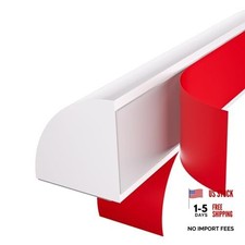 Flexible Quarter Round Molding, Mini Peel and Stick Rubber Trim 5 Feet White