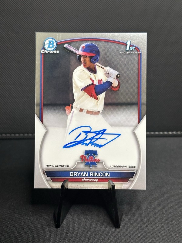 2023 Bowman Chrome Bryan Rincon Auto #CPA-BRN (AU, RC) Phillies 1st Bowman