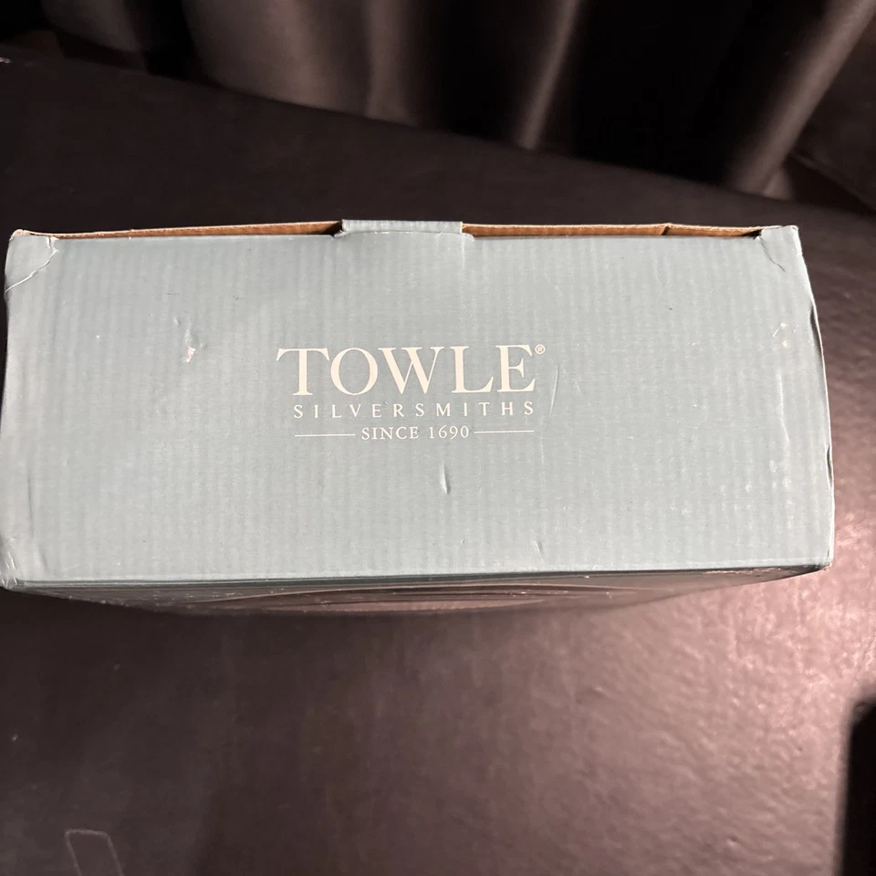 Towle Silversmiths Baybreeze Aluminio 9 1/4 Incrustación de Hueso Borde Cuenco Redondo En muy buena condición Foto 3 de 4