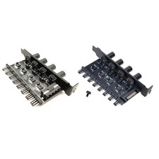 4 Knob Cooling Fan Speed Controller PC 8 Channels Fan Hub for CPU Case HDD V